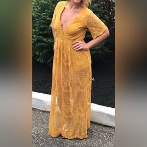 Mustard Lace Dress